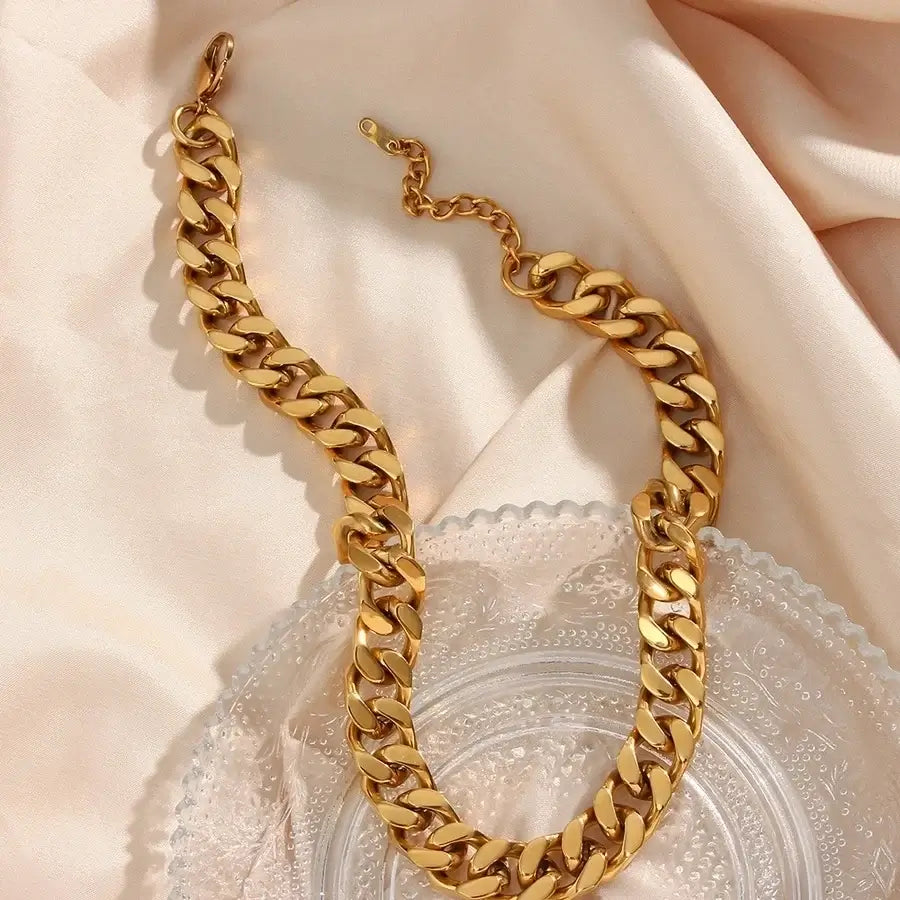 18K Gold Cuban Necklace