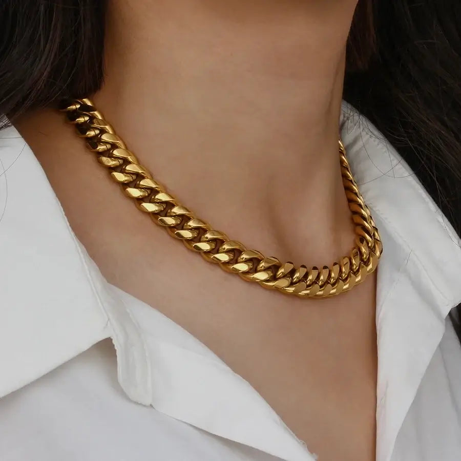 18K Gold Cuban Necklace