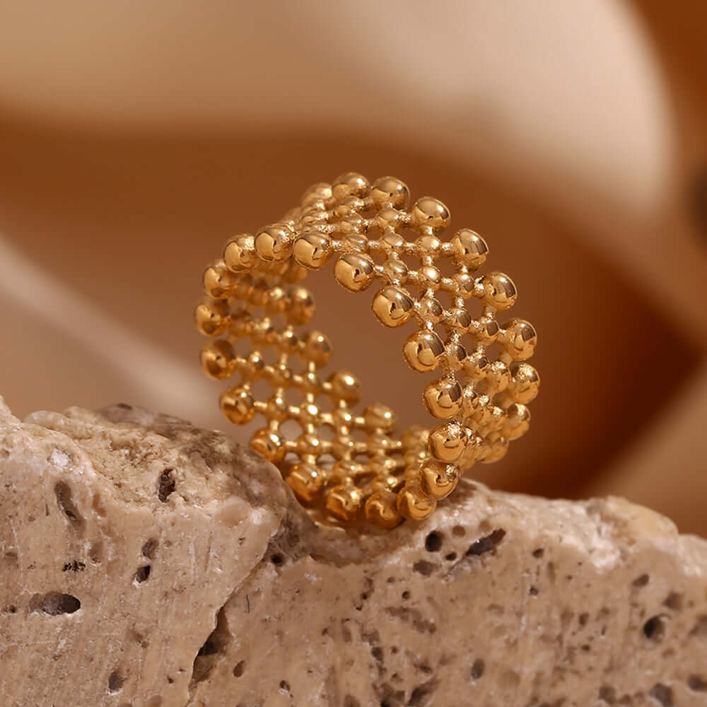 Amber Accent Ring