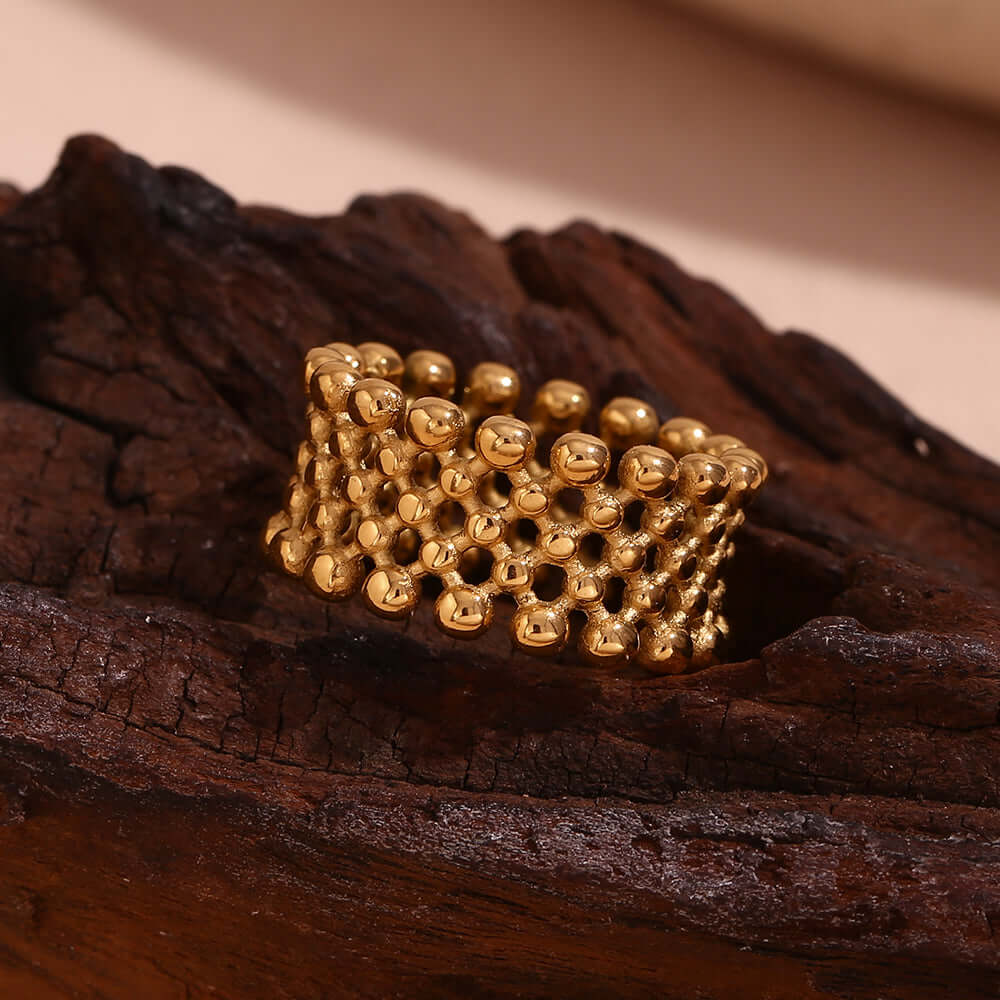 Amber Accent Ring