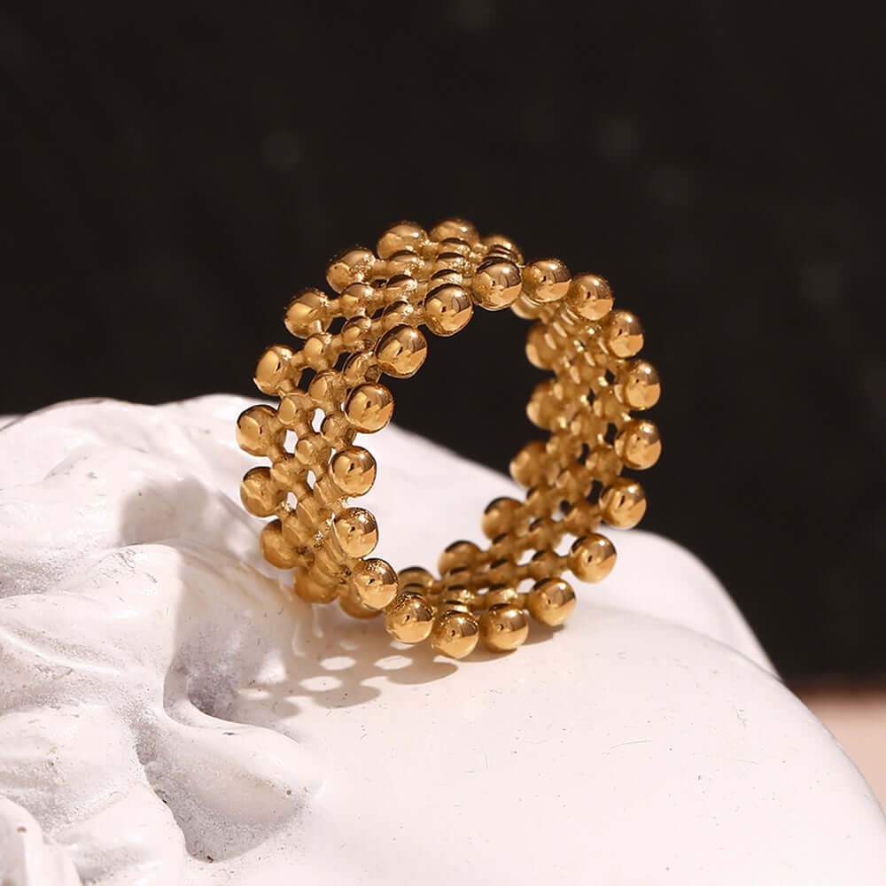 Amber Accent Ring