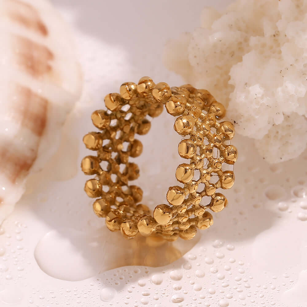 Amber Accent Ring