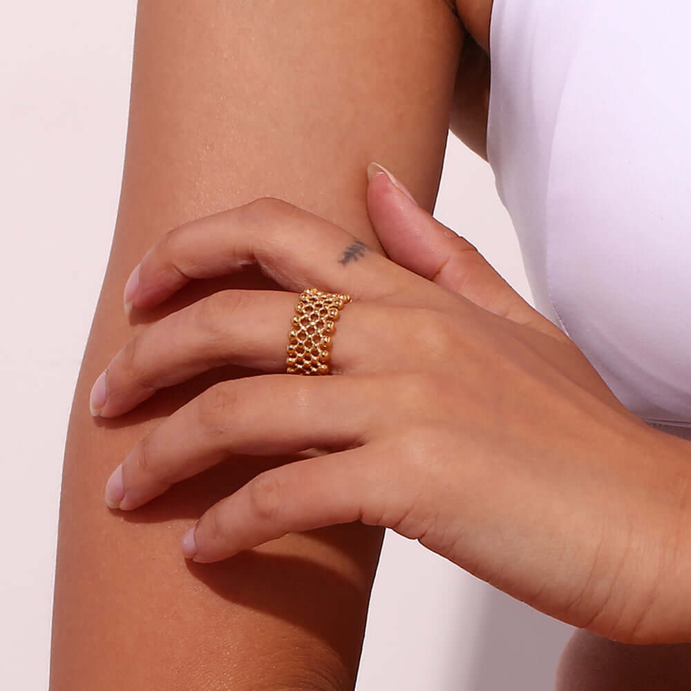 Amber Accent Ring