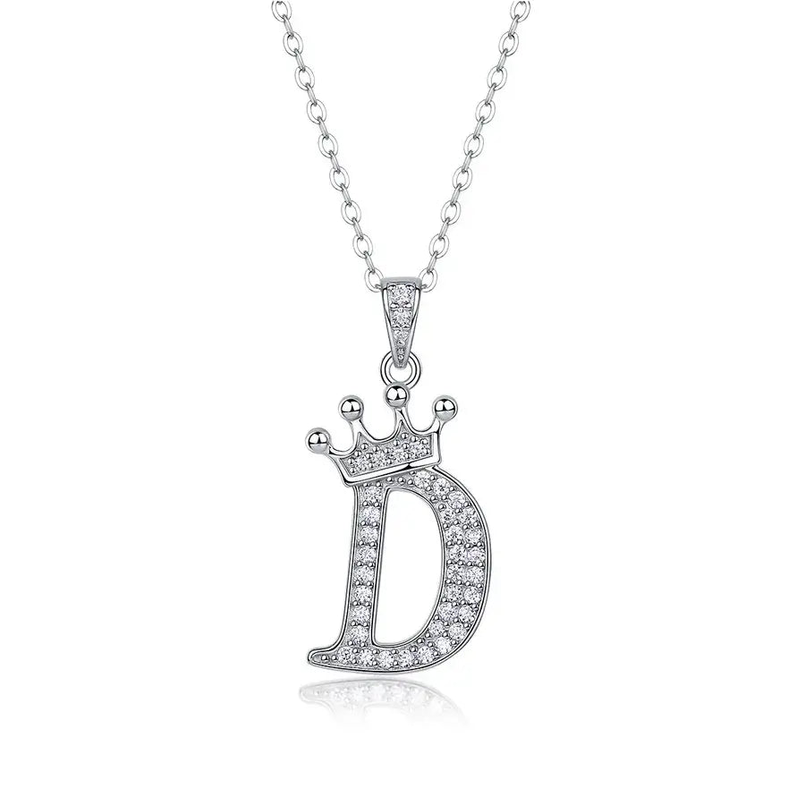Everlasting Crown Letter Pendant
