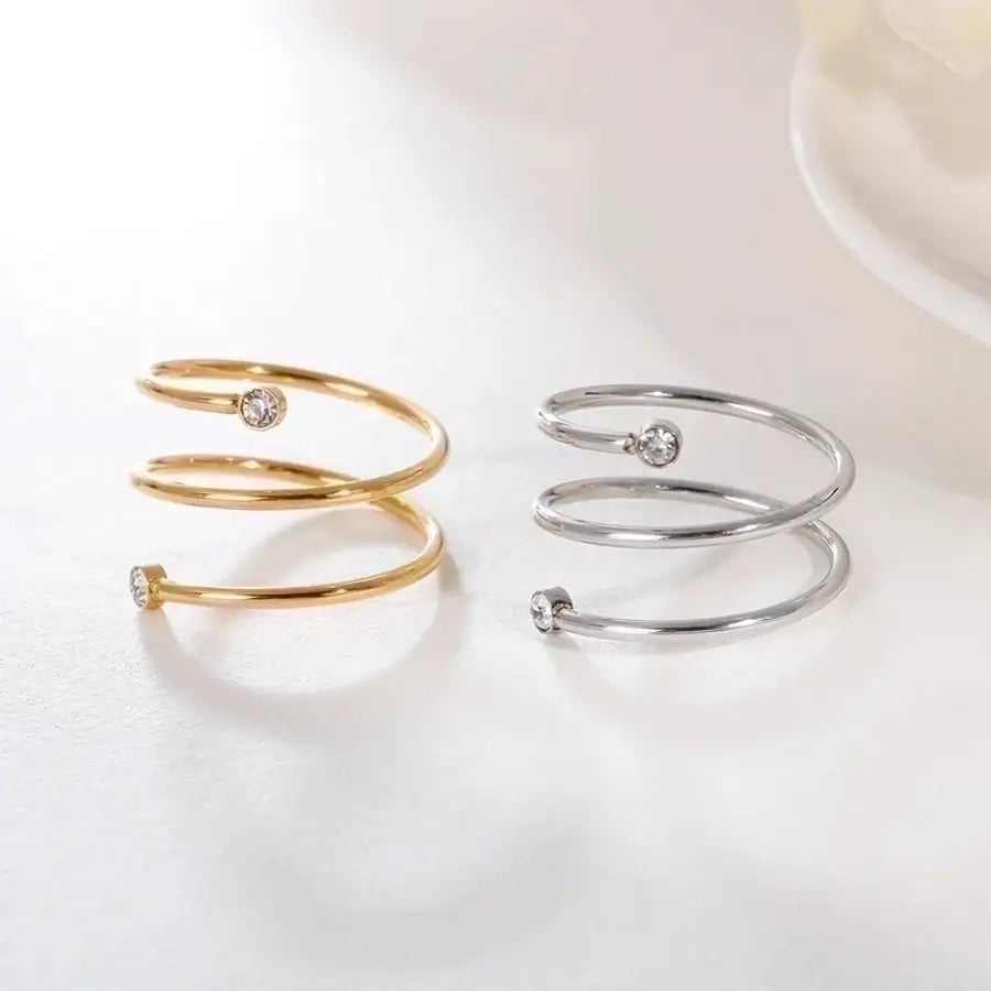 Fashion Spiral Open Rings