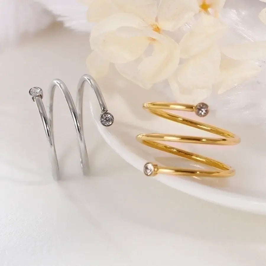 Fashion Spiral Open Rings