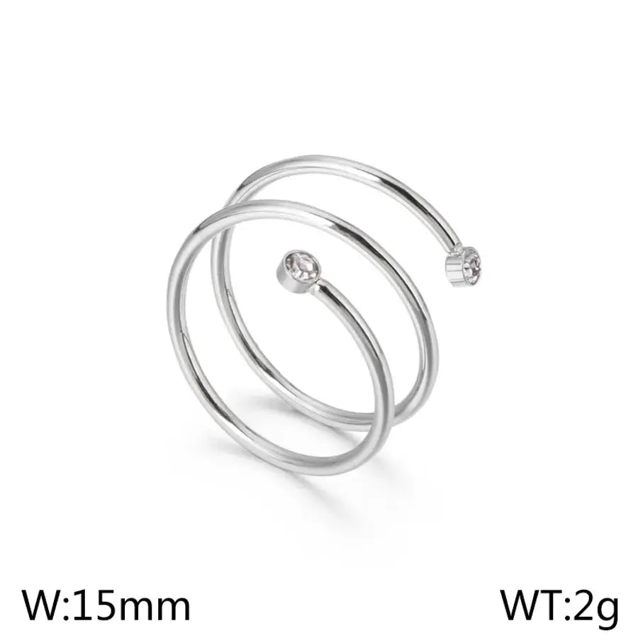 Fashion Spiral Open Rings