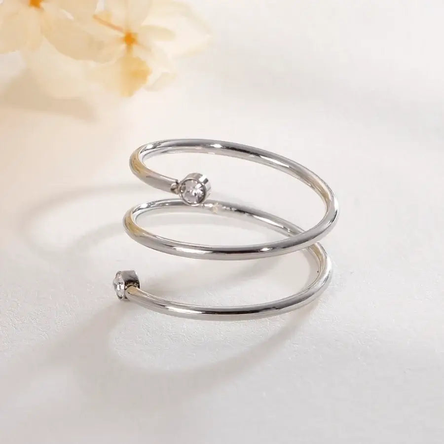 Fashion Spiral Open Rings