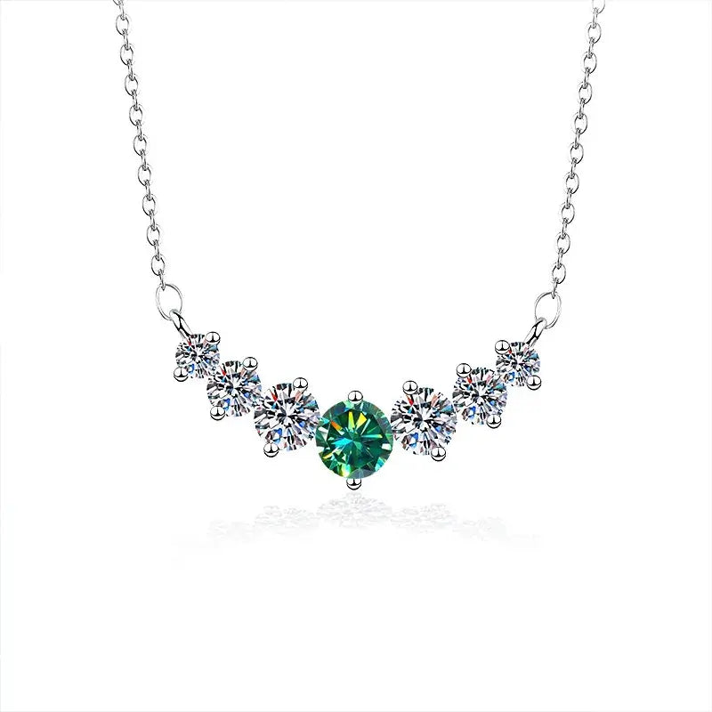 Five Stone Moissanite Necklace