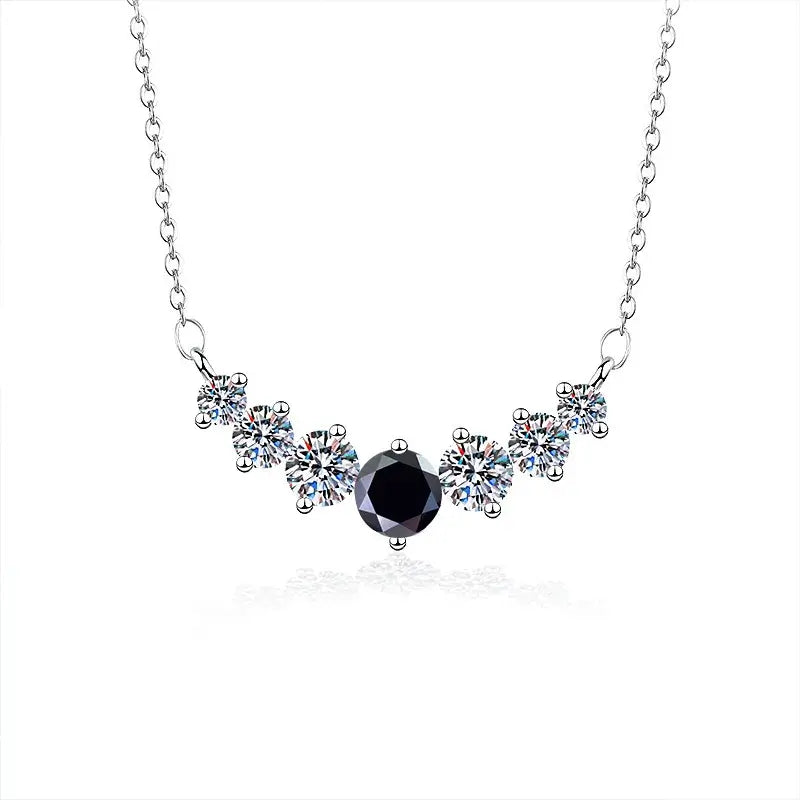 Five Stone Moissanite Necklace