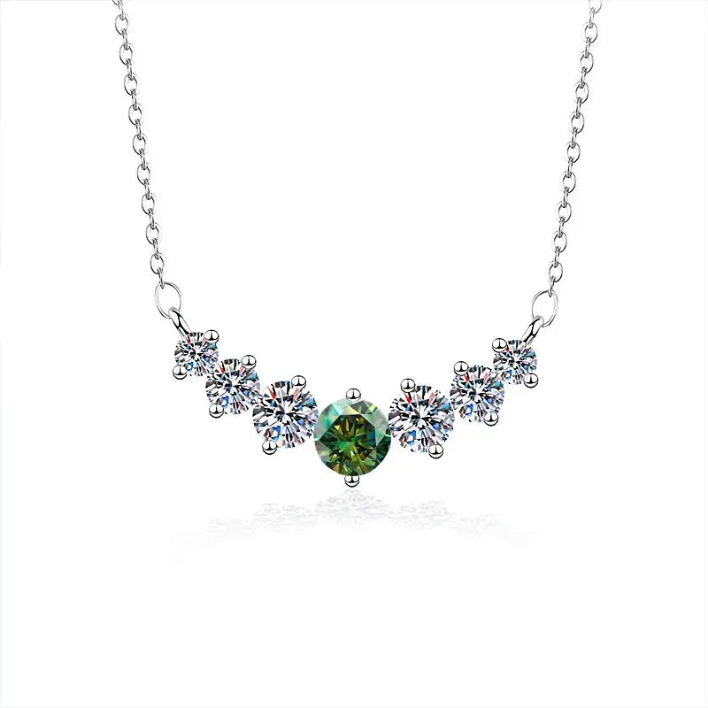 Five Stone Moissanite Necklace