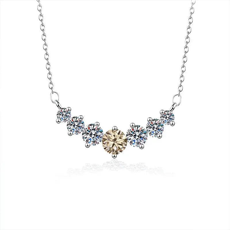 Five Stone Moissanite Necklace