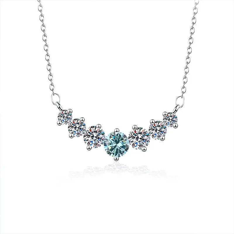 Five Stone Moissanite Necklace