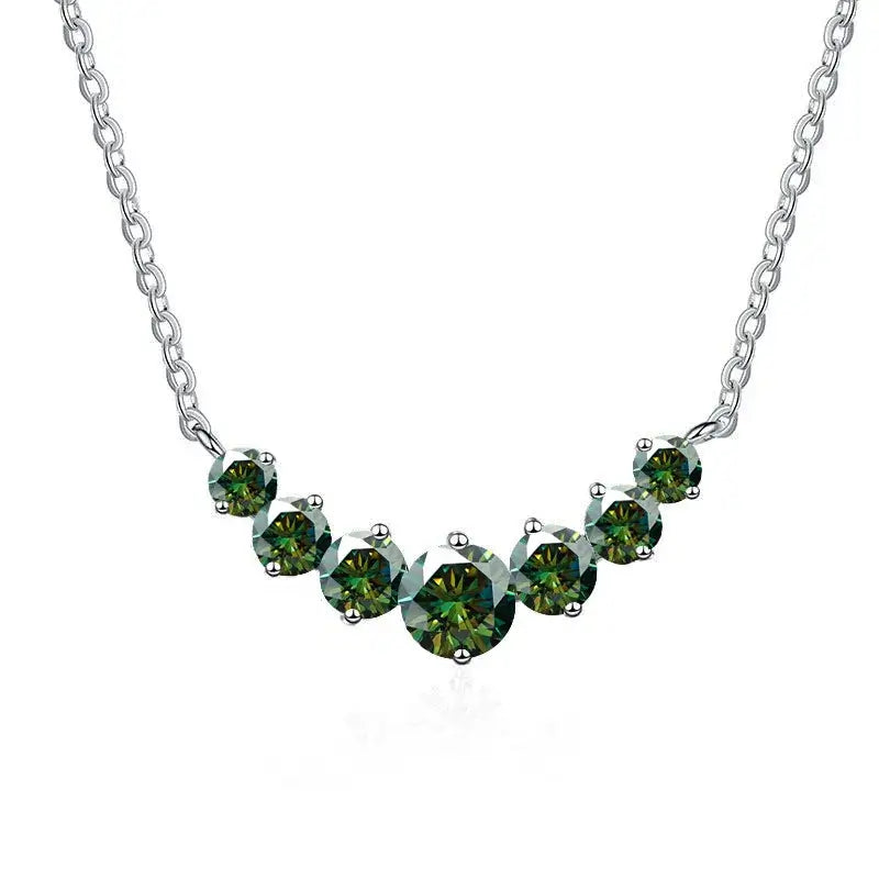 Five Stone Moissanite Necklace