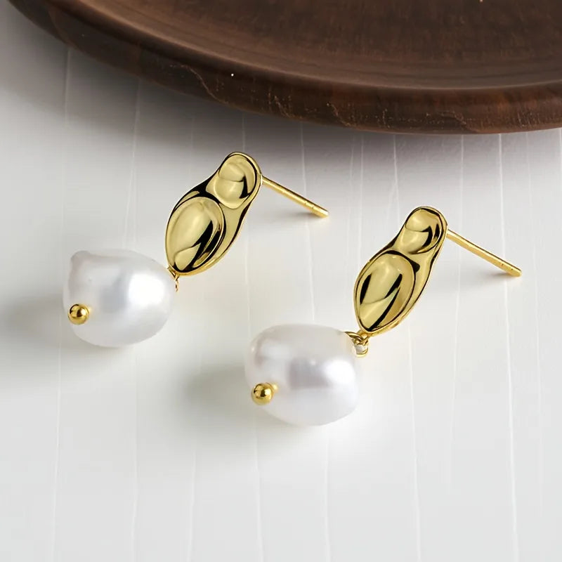 Gleaming Pearl Dangles