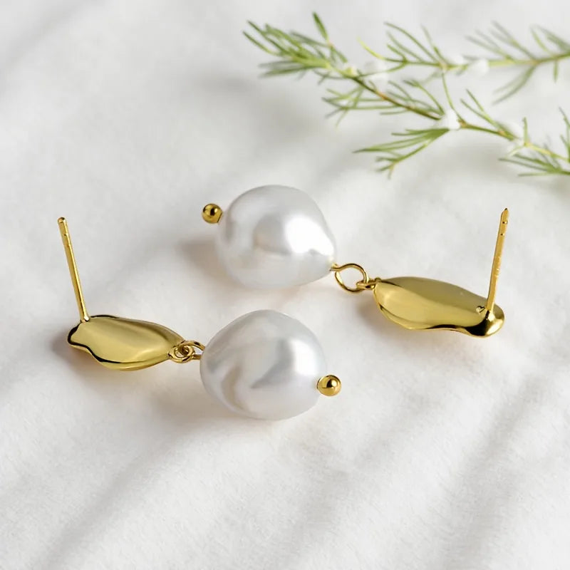 Gleaming Pearl Dangles
