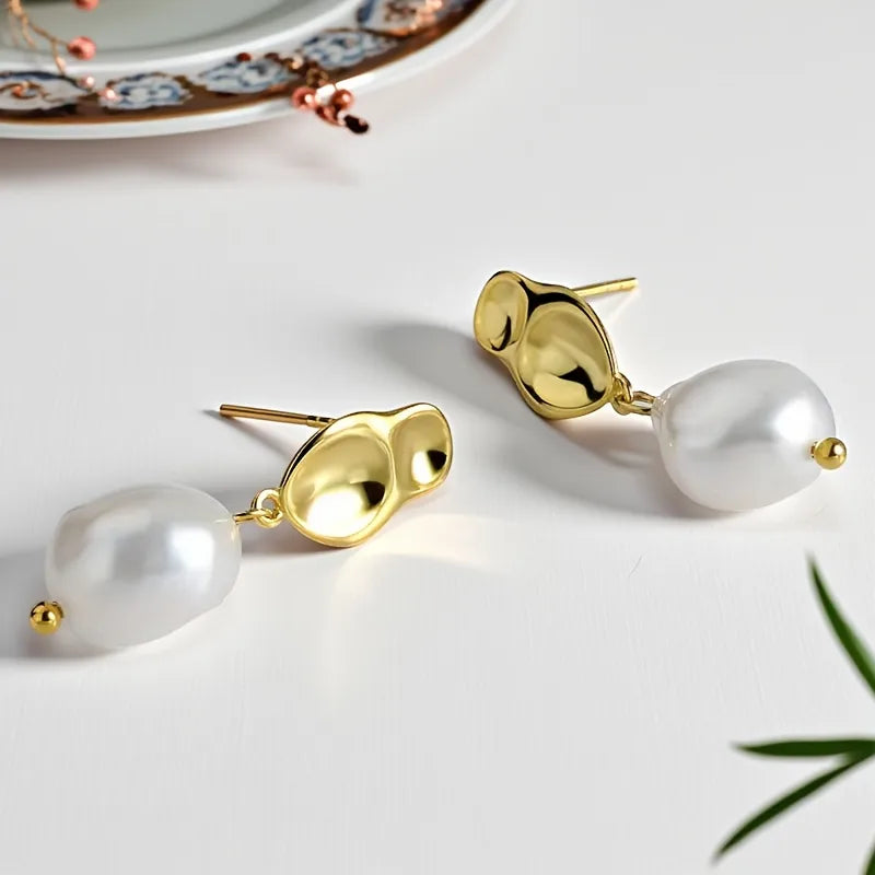 Gleaming Pearl Dangles