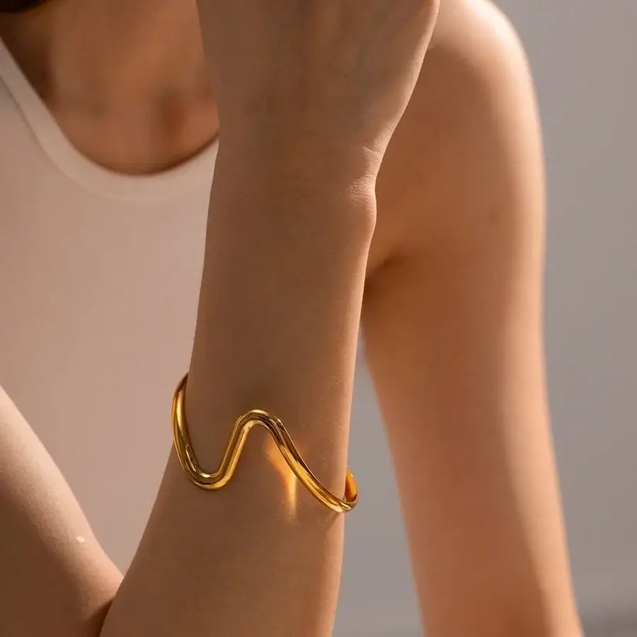 Golden Slipstream Bangle