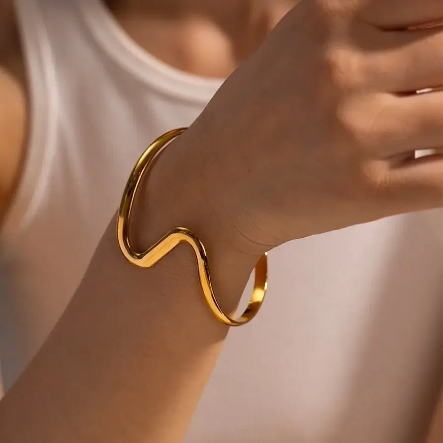 Golden Slipstream Bangle