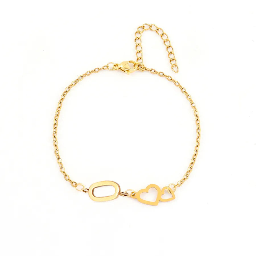 Loving Hearts Letter Bracelet