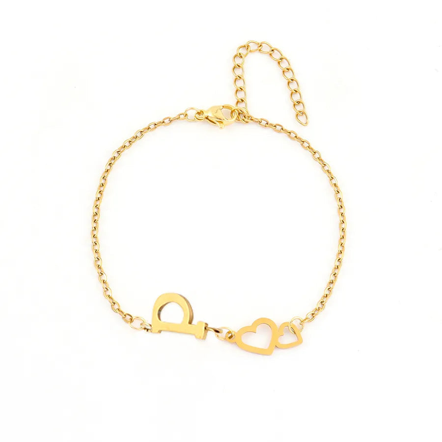 Loving Hearts Letter Bracelet
