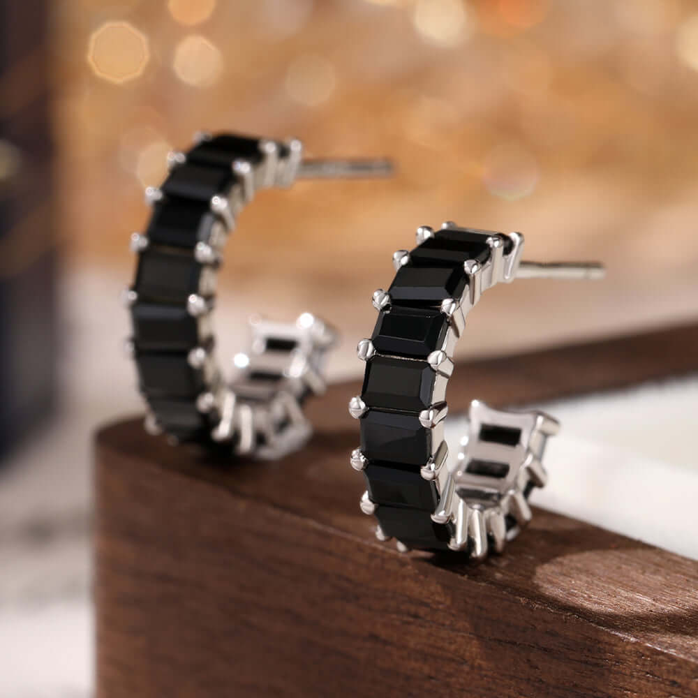 Shiny C Shape Earrings