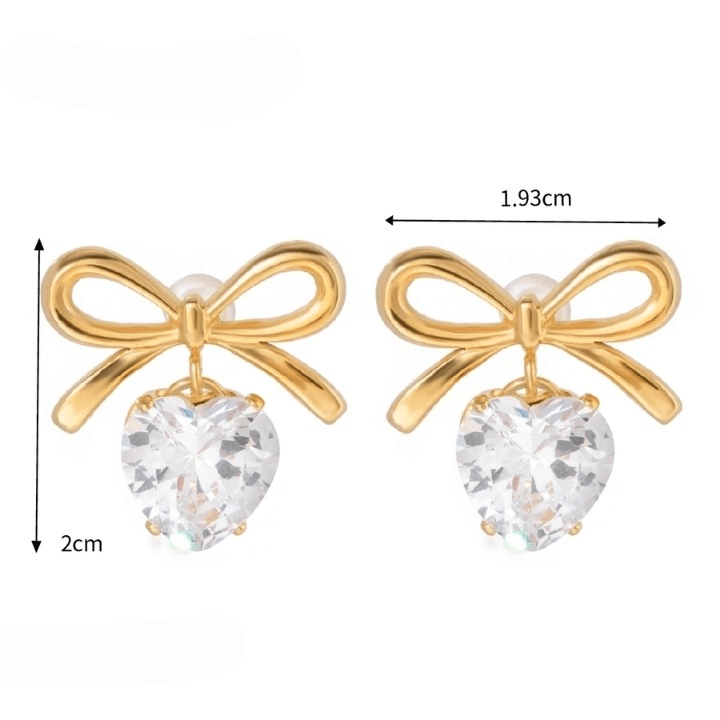 Sparkling Heart Earrings