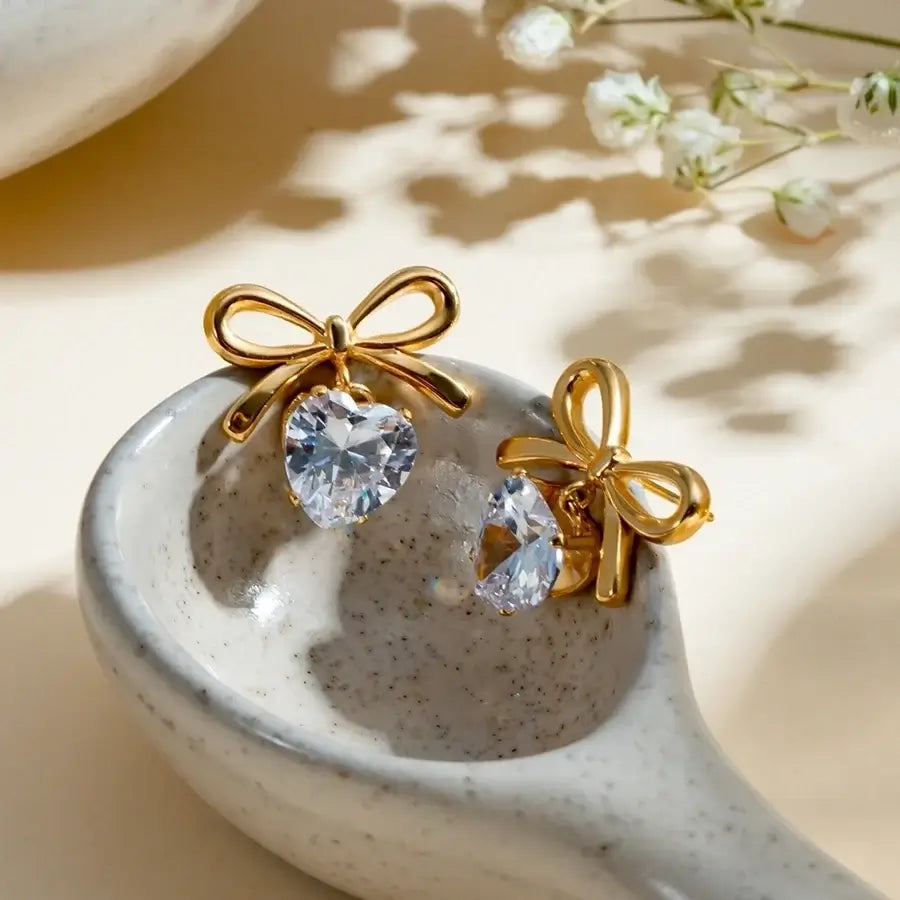 Sparkling Heart Earrings