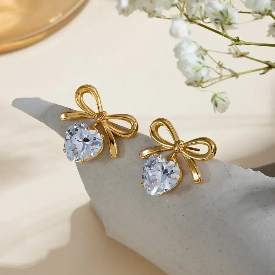 Sparkling Heart Earrings