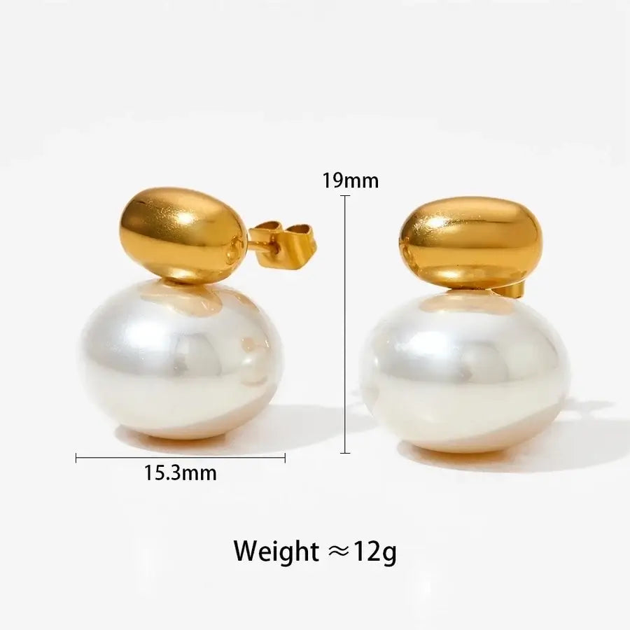 Sphere Pearl Studs