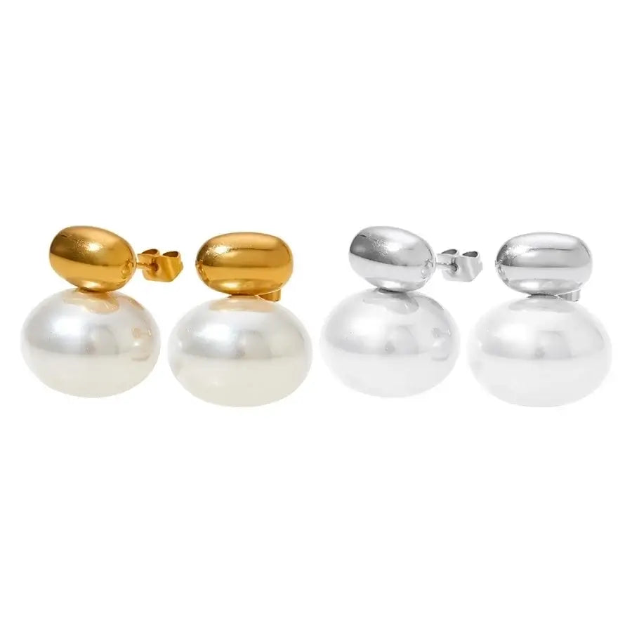 Sphere Pearl Studs