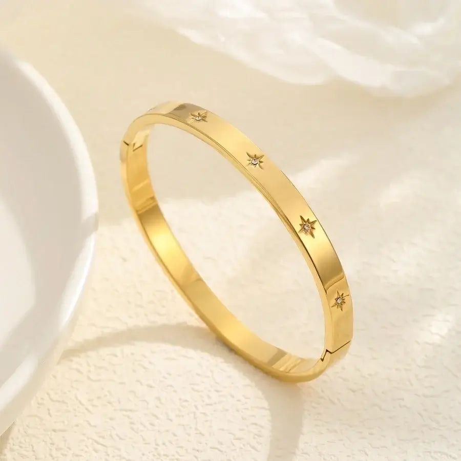 Star Bangle with Rhinestones