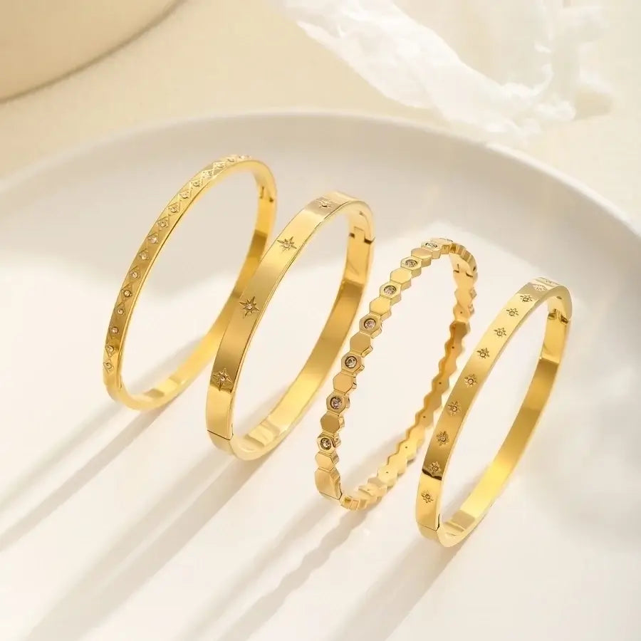 Star Bangle with Rhinestones