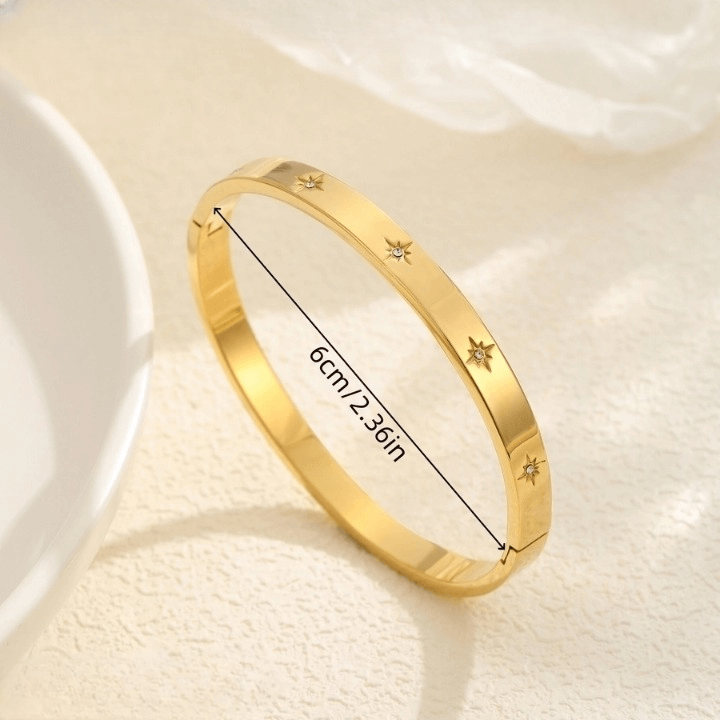 Star Bangle with Rhinestones