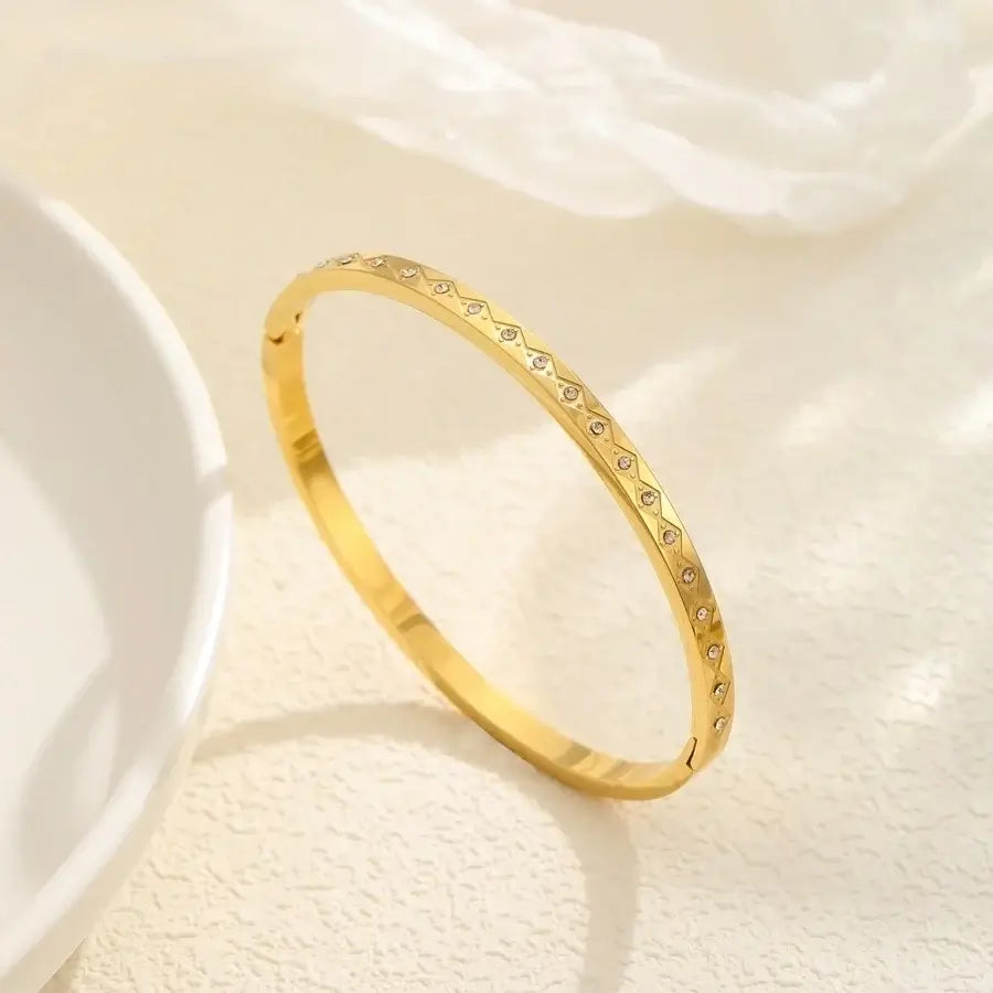 Star Bangle with Rhinestones