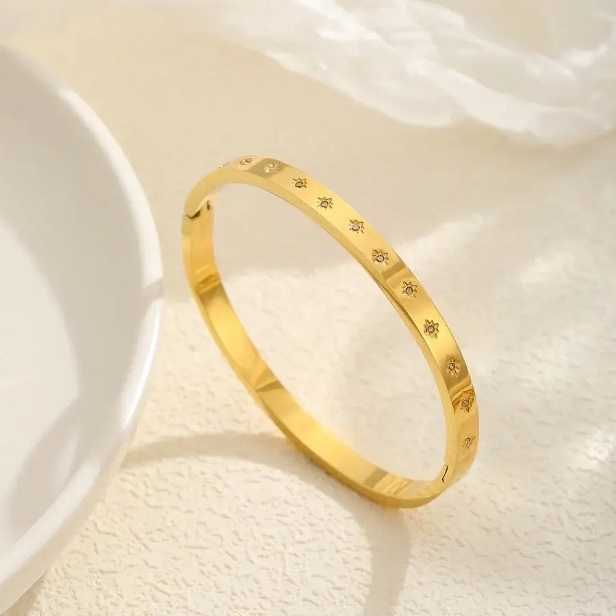 Star Bangle with Rhinestones