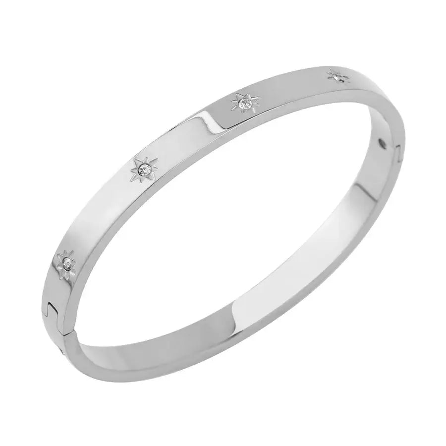 Star Bangle with Rhinestones