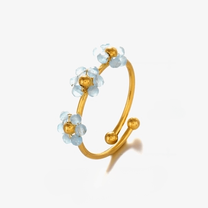"Sweet Flower" Beaded Rings
