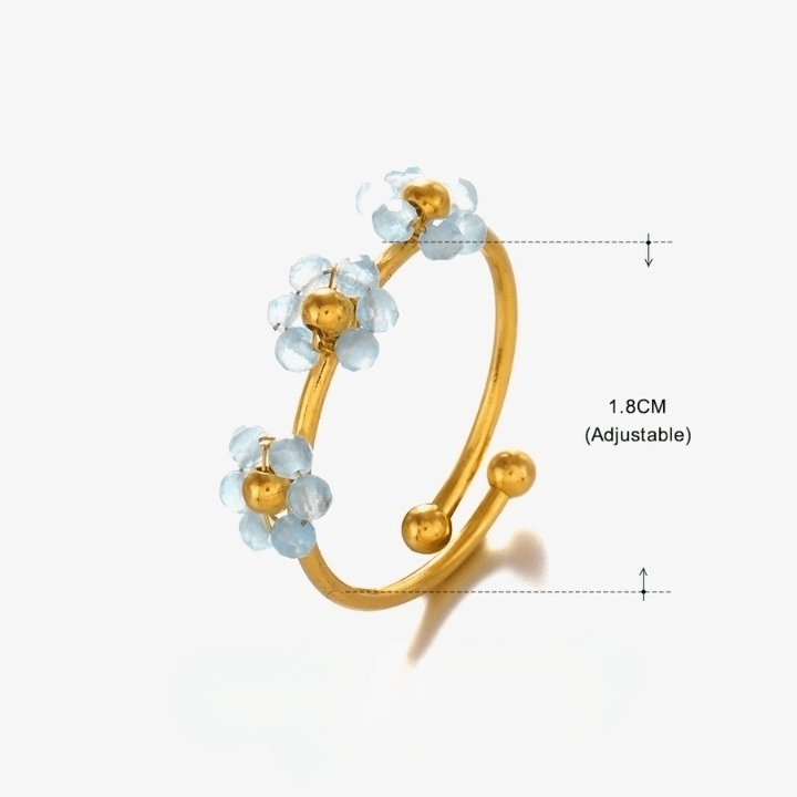 "Sweet Flower" Beaded Rings