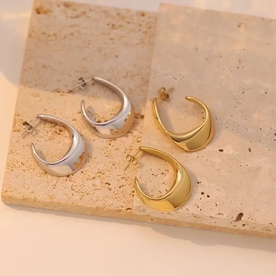White Gold Plated Studs