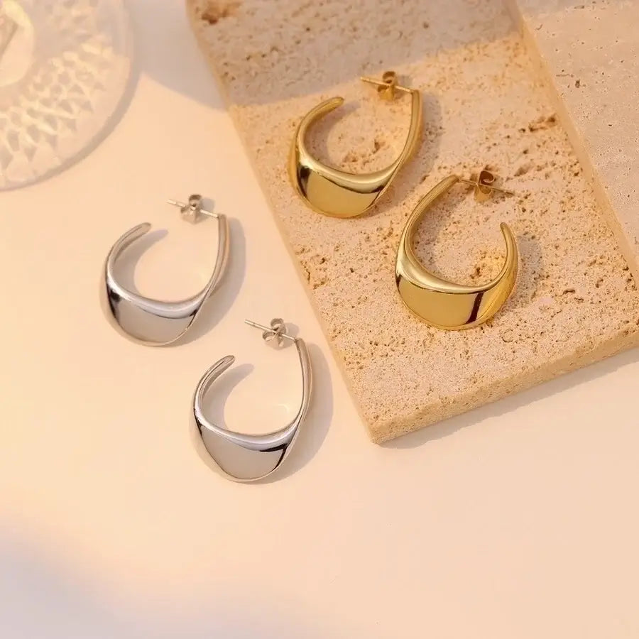 White Gold Plated Studs