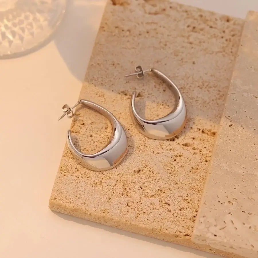 White Gold Plated Studs