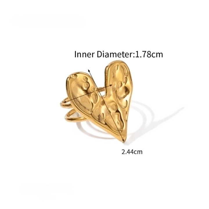 Liquid Gold Heart Ring