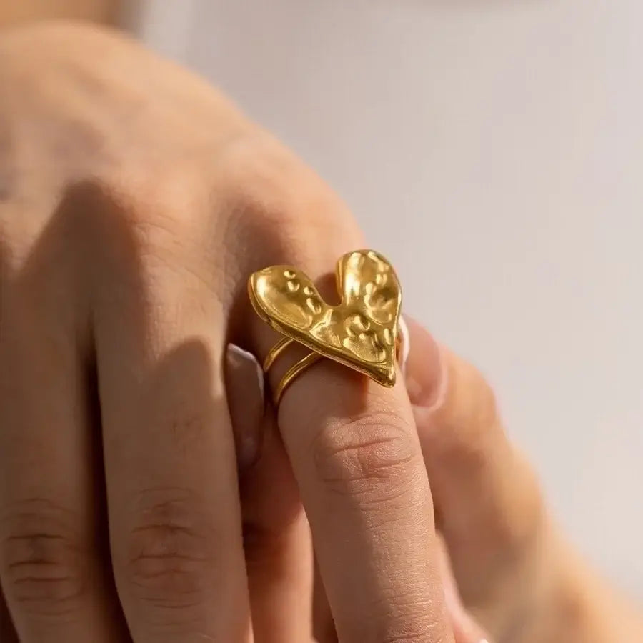 Liquid Gold Heart Ring