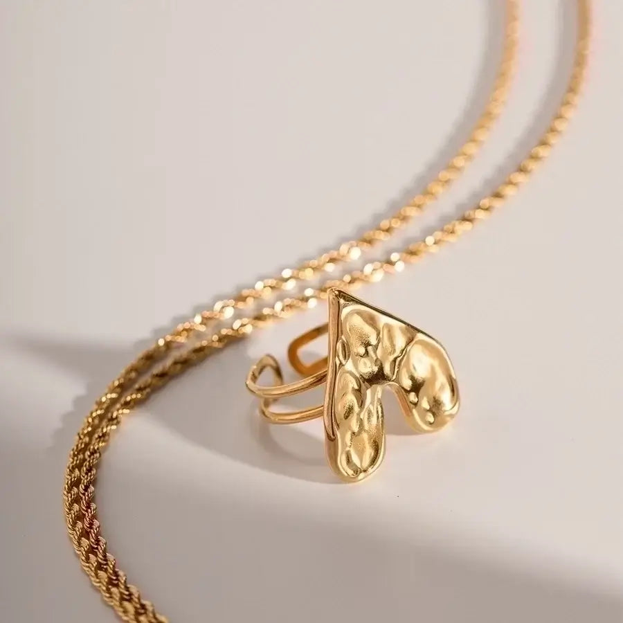 Liquid Gold Heart Ring