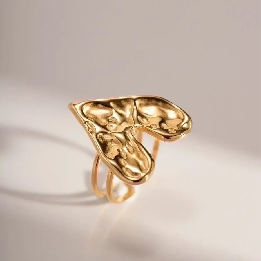 Liquid Gold Heart Ring