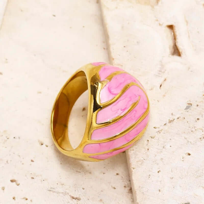 Casual Enamel Ring