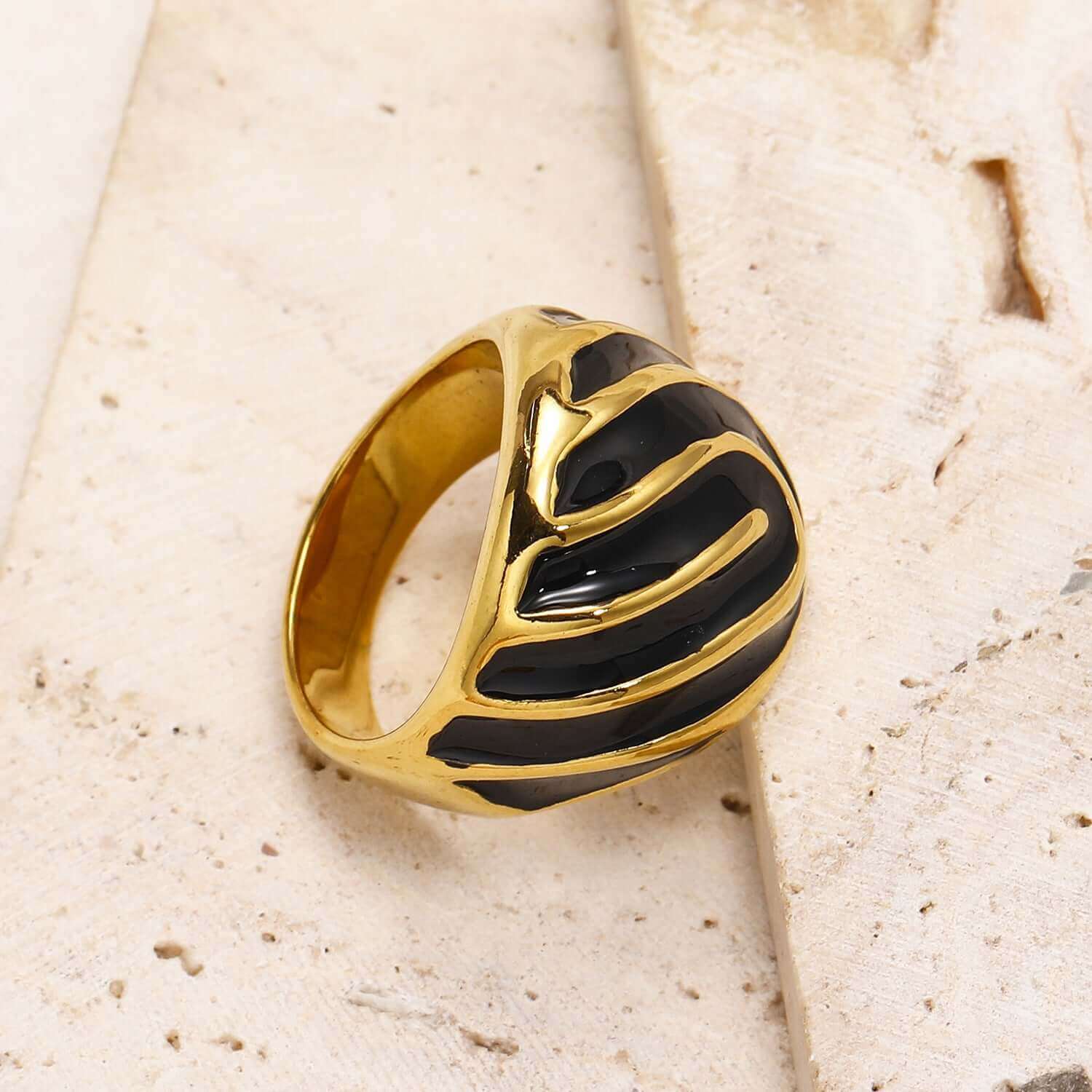 Casual Enamel Ring