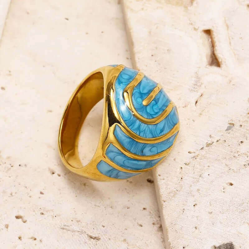 Casual Enamel Ring