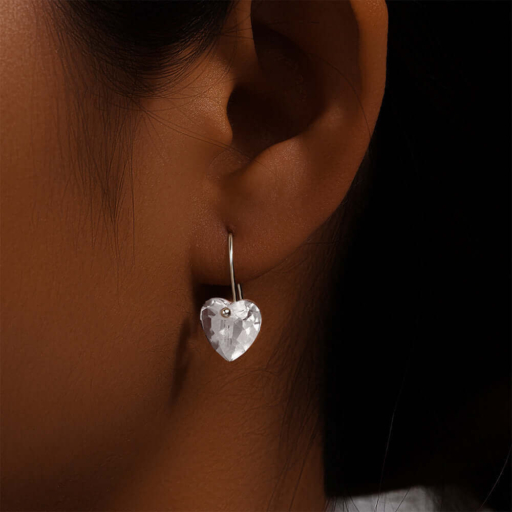 Crystal Heart Earrings